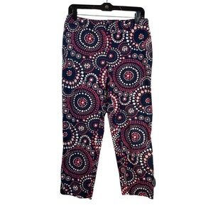 Vineyard Vines Navy and Pink Patterned Cropped Pants
